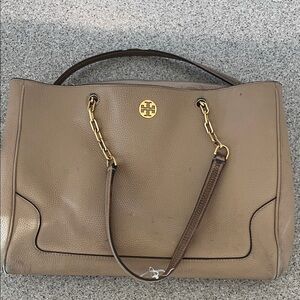 Tory Burch Marsden Pebbled Tan Leather Tote